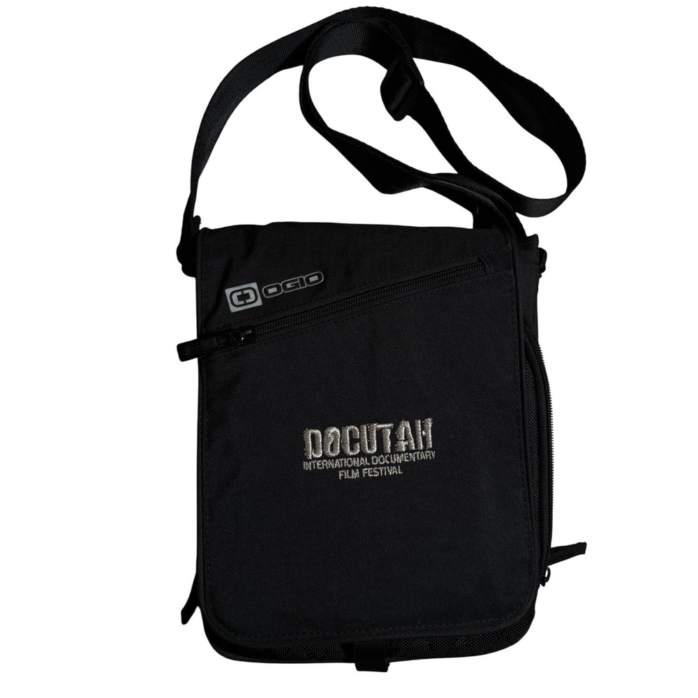 Ogio Black Crossbody Messenger Bag Docutah Film Festival Travel Tech Bag